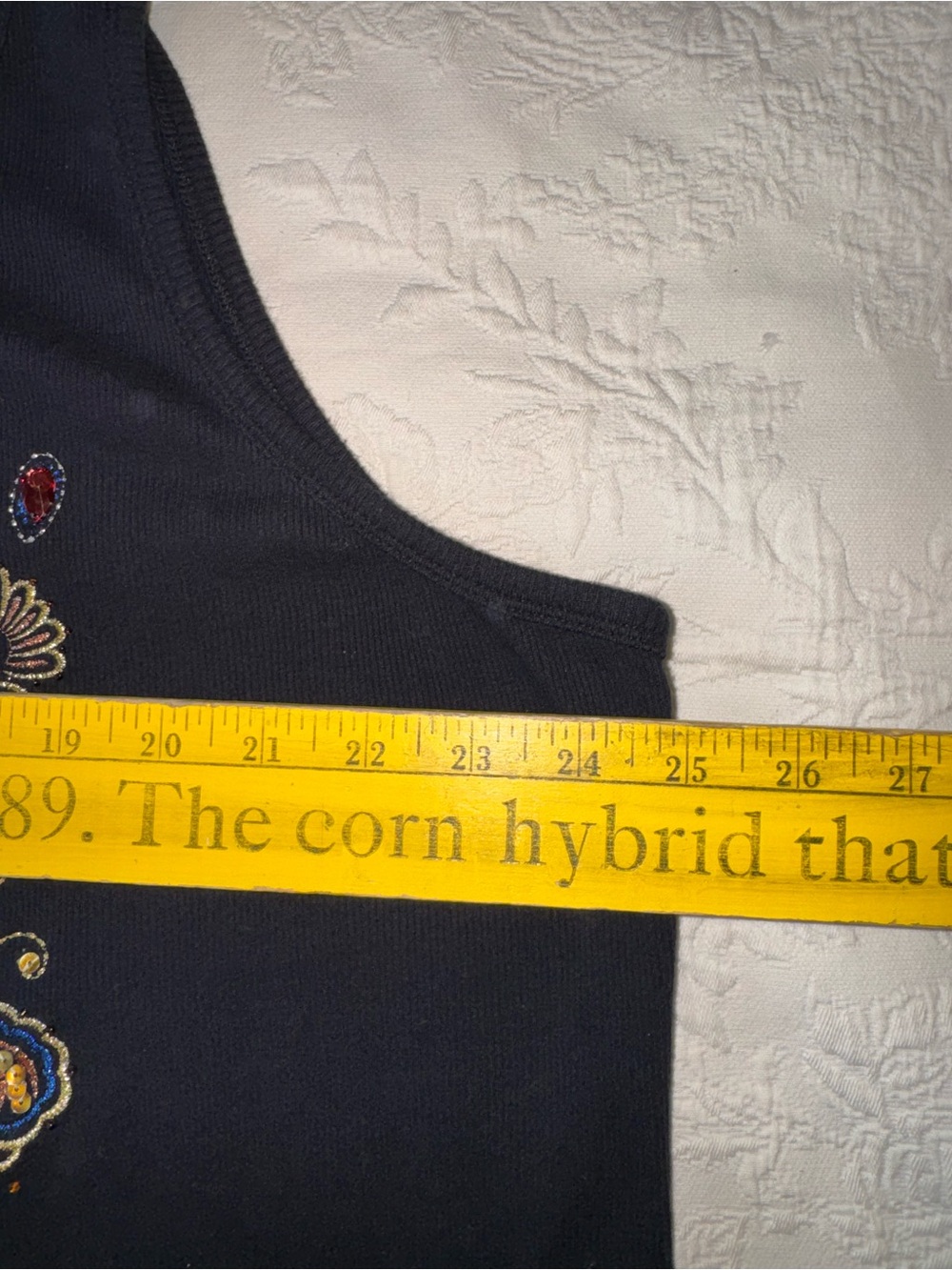 Venezia Beaded Embroidered Tank Top Plus Size 26/28 Vintage - Picture 6 of 7